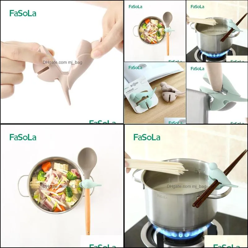 Kitchen Tools Bird silicone pot edge clip bracket colander hanging edge clip spatula clamp anti-overflow cover