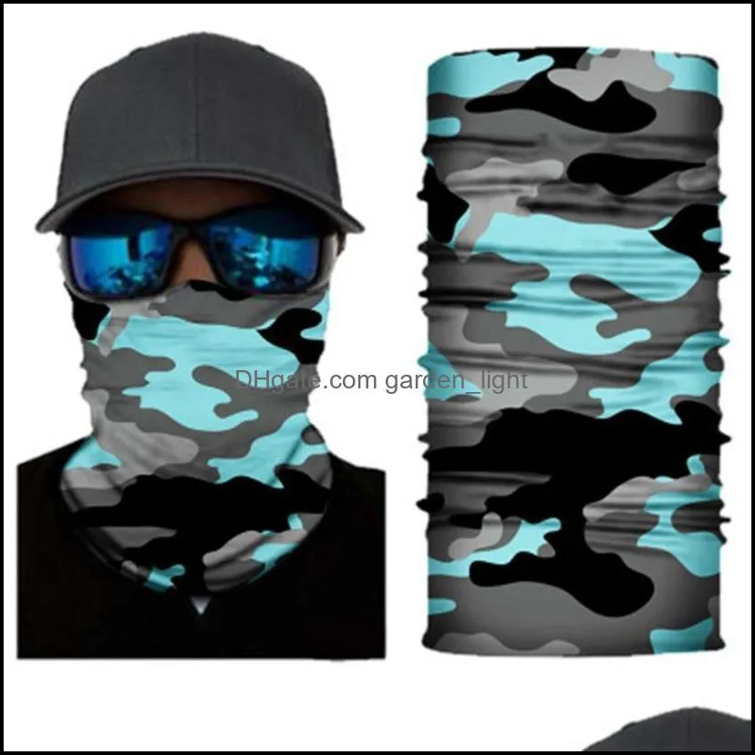 dhl outdoor seamless magic scarf ski camo half face mask neck warmer headband turban cycling mask