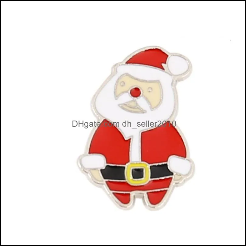 enamel brooches pin and badges cartoon santa claus elk bell sock snowman luxury brooch christmas presents wholesale 1 72dr e3