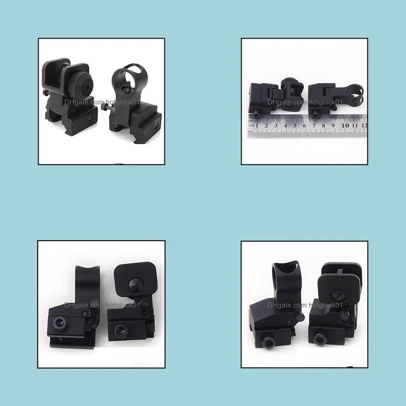 Free shipping Tactical Arms Gear Precision AR15 Up Front and Rear Back up sight Up Front Rear Backup Iron Sight Set
