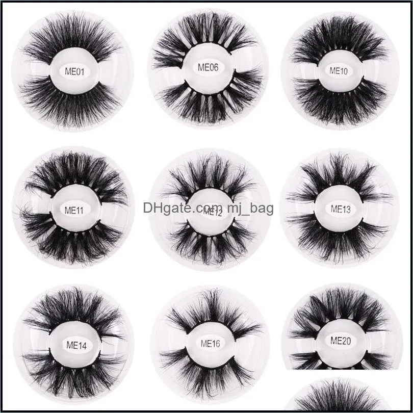 Party Supplies 25mm mink hair eyelashes thick naked hair European and American slender false eyelashes 3d three-dimensional