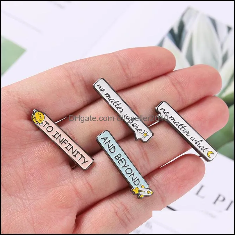 customized enamel pin interest english dialog box alloy brooch men women clothing badge enamel jewelry 1084 d3