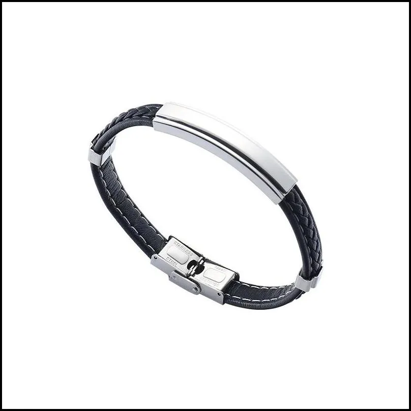fashionable and creative silicone titanium steel couple bracelet stainless steel electroplating mens bracelet manufacturer direct