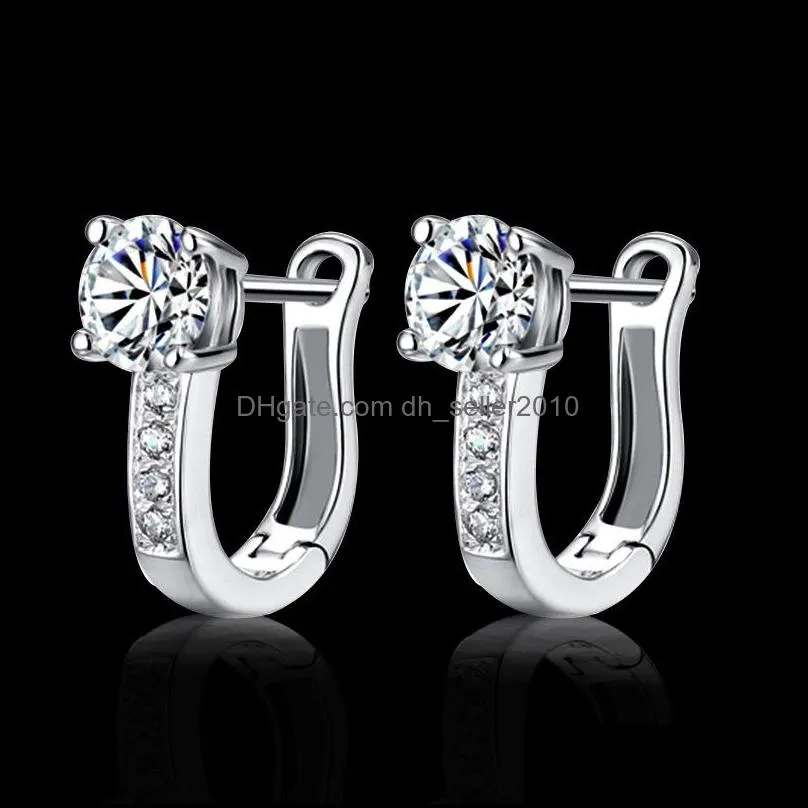 925 sterling silver luxury star earrings sparkling zircon popular jewelry female high-end big fashion earrings princess