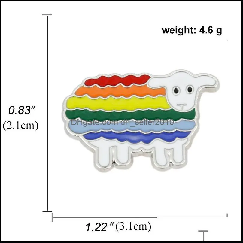 rainbow lgbt brooch cartoon heart flag sheep mouse enamel pins lesbians gays pride badge lover clothes lapel pin gift 74 u2