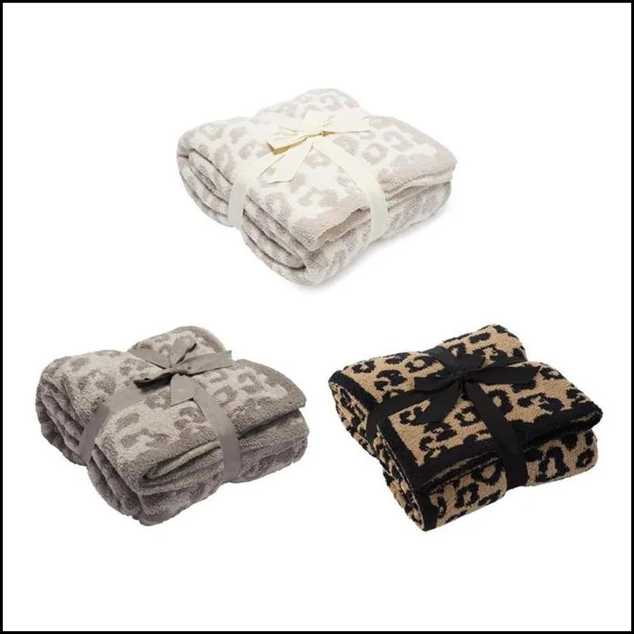 Blankets Leopard Print Sofa Blanket Cheetah Velvet Air-conditioning Suitable For Air Conditioning250H