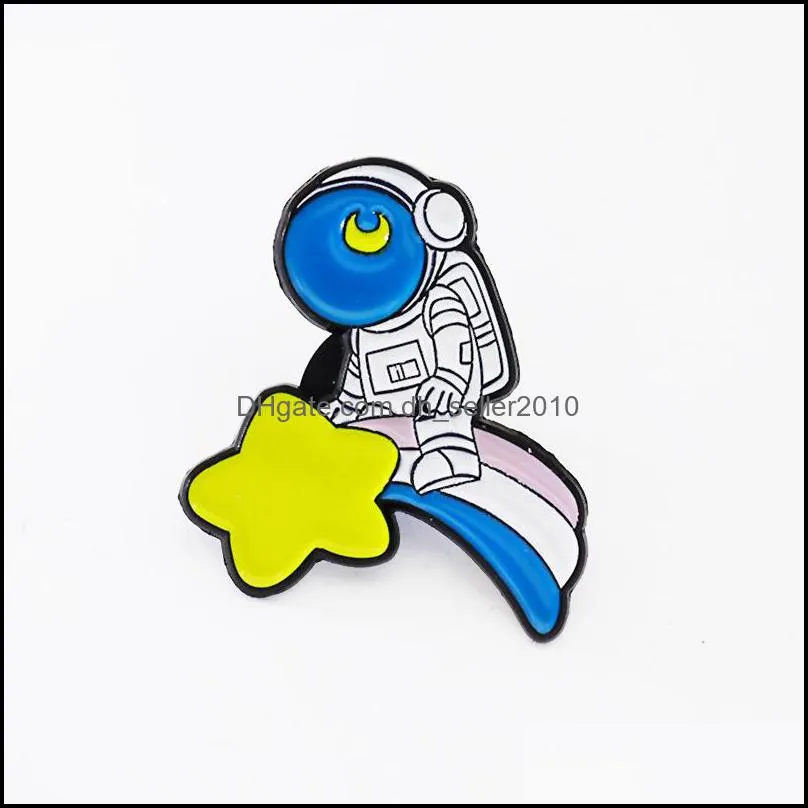 customized eye candy astronauts cartoon enamel brooch alloy badge men women cute funny jewelry for clothing bulk hard metal enamel pin 6096