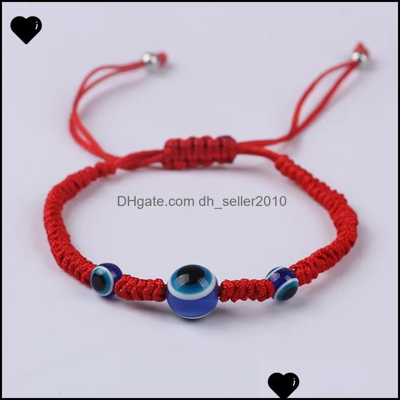 3 blue beads red string bracelets red cord bracelet braided ropes 78 n2