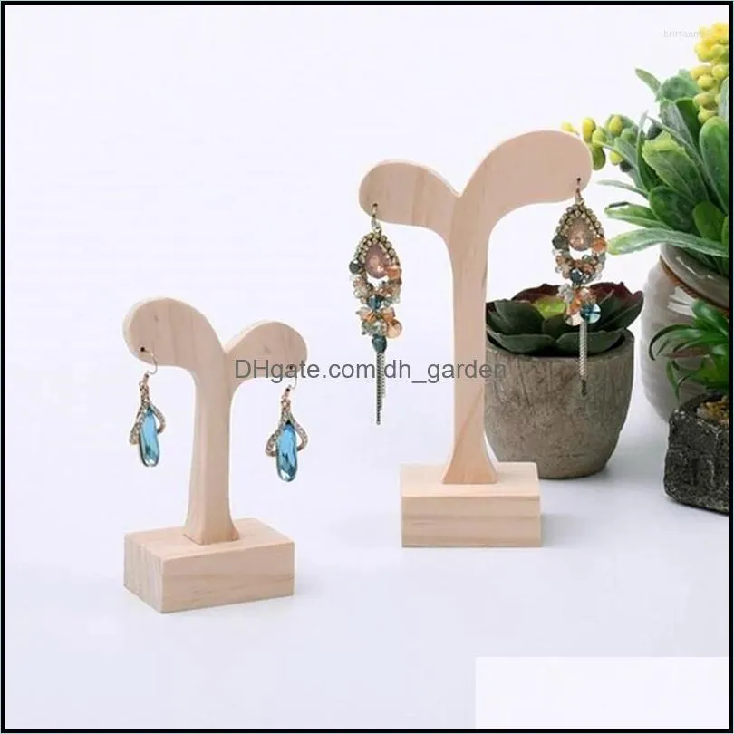 Jewelry Pouches Earrings Shelf Display Rack T Shape Stand Show Universal Professional Showcase