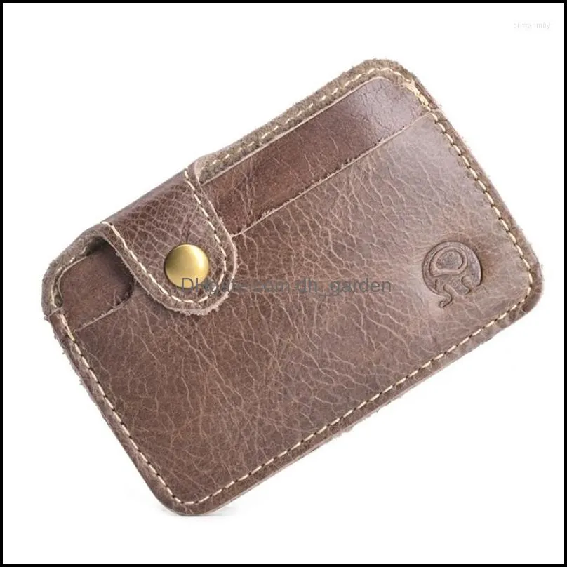 jewelry pouches 066c fashion men business small leather wallet coin purse holder change case