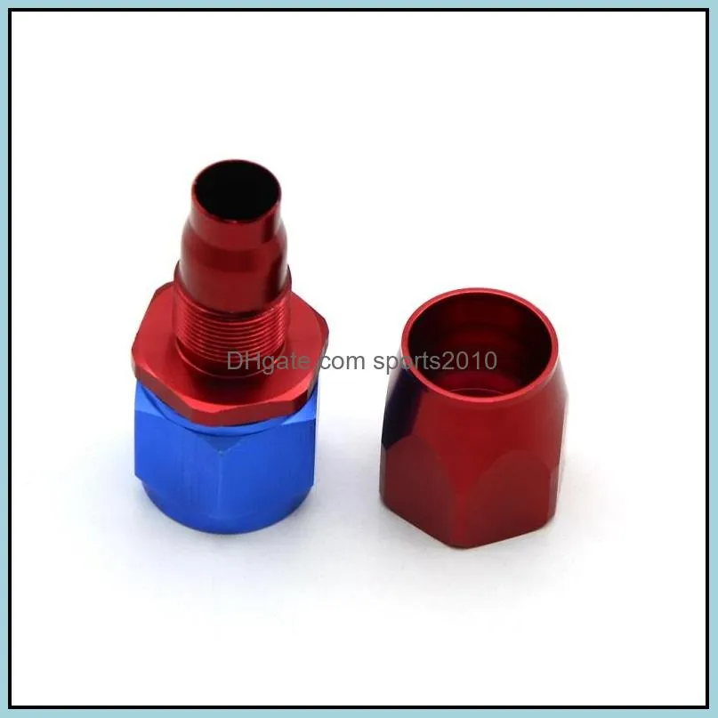 an10 aluminum swivel ptfe teflon hose end fitting straight 45 90 180 degree for teflon oil fuel line