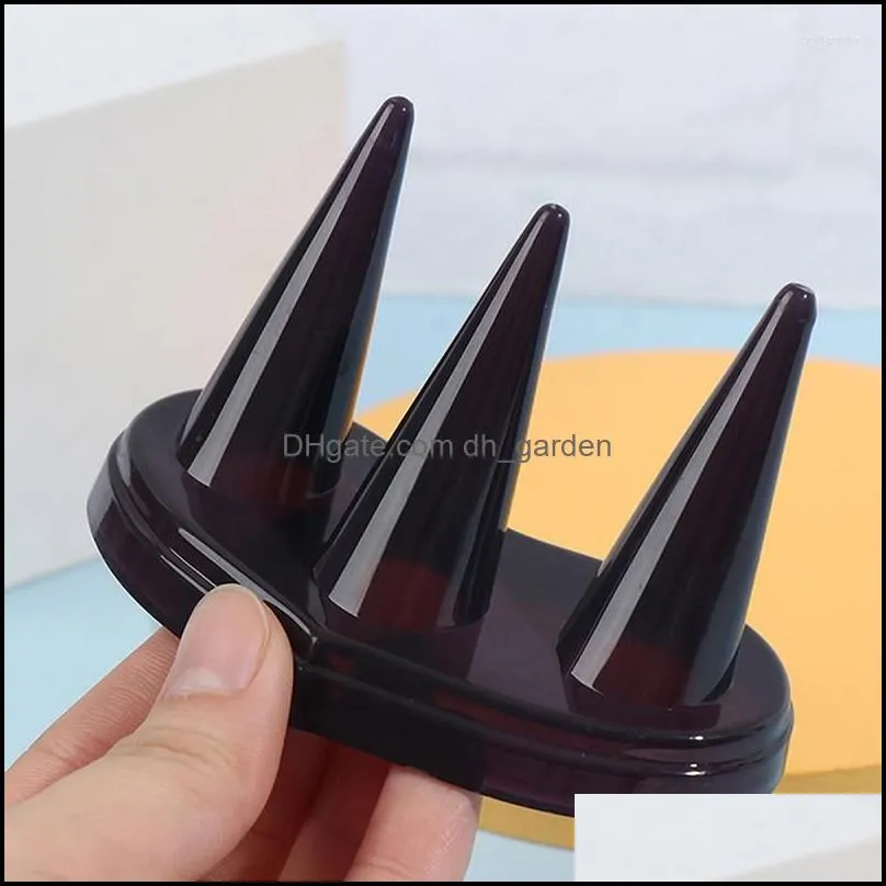 jewelry pouches vintage plastic finger cone fingertip ring display stand jewellery holder storage showcase rings organizer