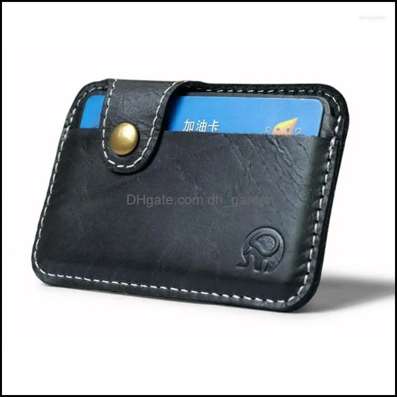 jewelry pouches 066c fashion men business small leather wallet coin purse holder change case