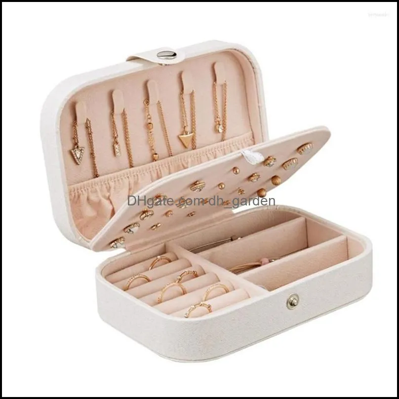 Jewelry Pouches 70% 2 Tiers Portable Box Earrings Travel Case Storage Organizer Container