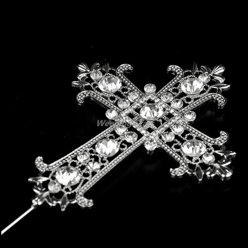 see pic Festive & Party Supplies Crystal Cross Cake Topper For Baptism Wedding Decoration Baby Shower Decor