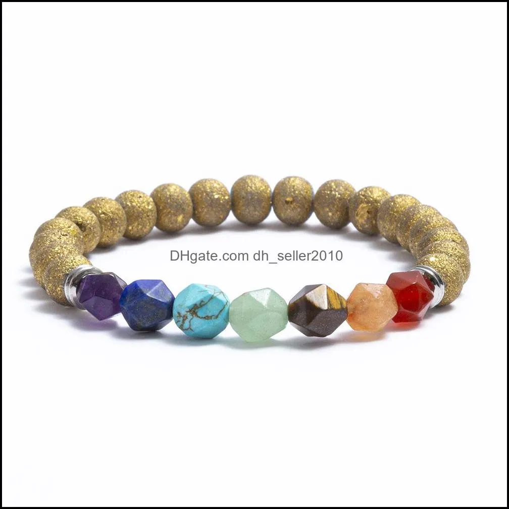 Natural Irregular Stone Bracelet for Women Colorful 7 Chakra Bracelets Bangles Fashion Accessories Free DHL Q304FZ