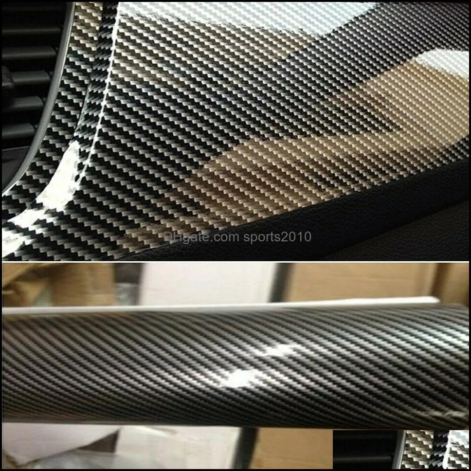 10x152cm 5D High Glossy Carbon Fiber Vinyl Film Car Styling Wrap Motorcycle Car Styling Accessories Interior Carbon Fiber Film