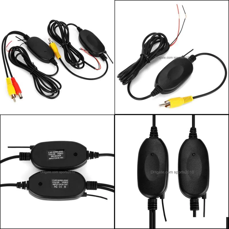 2.4 Ghz Wireless Rear View Camera RCA Video Transmitter & Receiver Kit for Car Rearview Monitor Reverse Backup Camera Cam