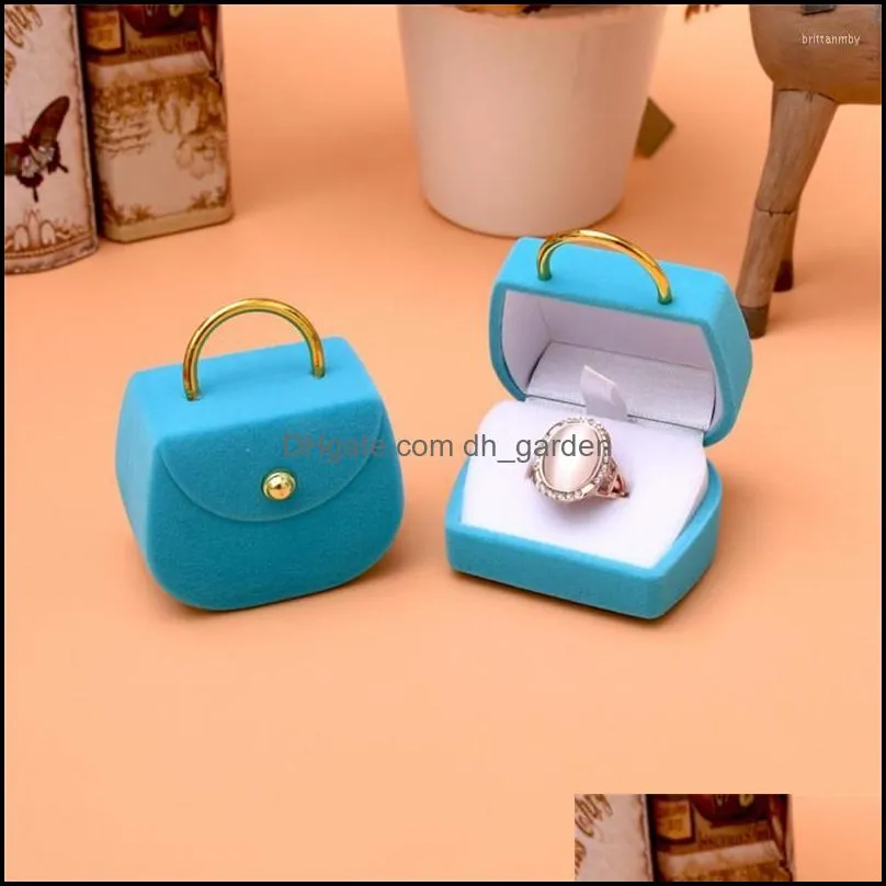 jewelry pouches 1pcs lovely velvet box min wedding ring earrings necklace bracelet holder storage display gift organizer