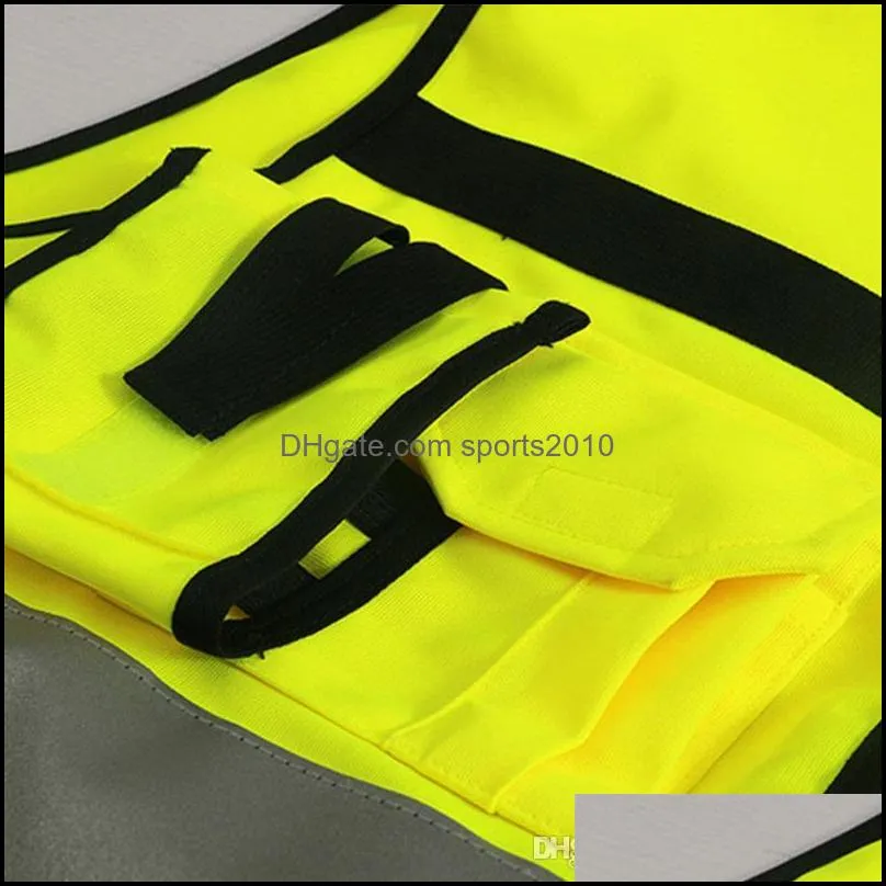 professional security reflective vest pockets design reflective vest high visibility safety straps outdoor cycling zip