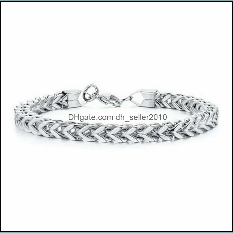 men titanium steel bracelet stainless chain fashion bracelet hip hop jewelry luxury bracelet 733 t2