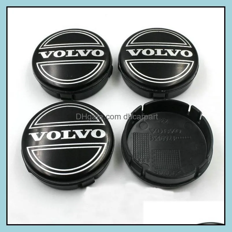 3colors 4pcs 64mm volvo wheel center caps hub cover car emblem badge black/gray/blue c30 c70 s40 v50 s60 v60 v70 s80 xc90