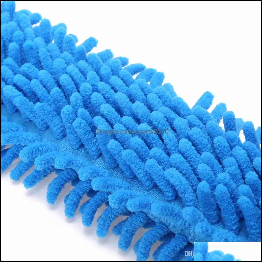1 pcs flexible extra long brush soft microfiber noodle chenille blue car wheel wash microfiber cleaner accessories