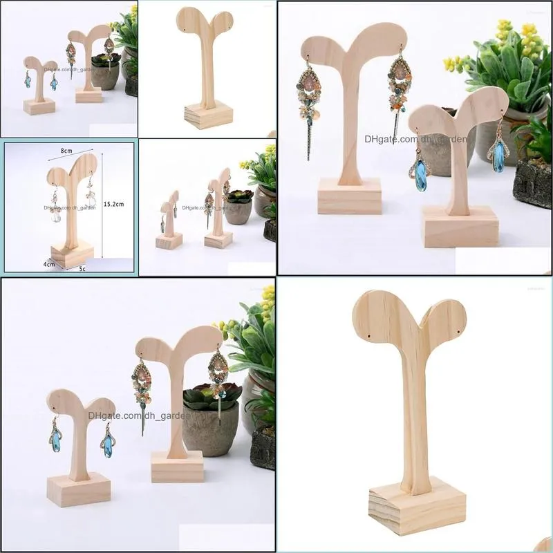 Jewelry Pouches Earrings Shelf Display Rack T Shape Stand Show Universal Professional Showcase