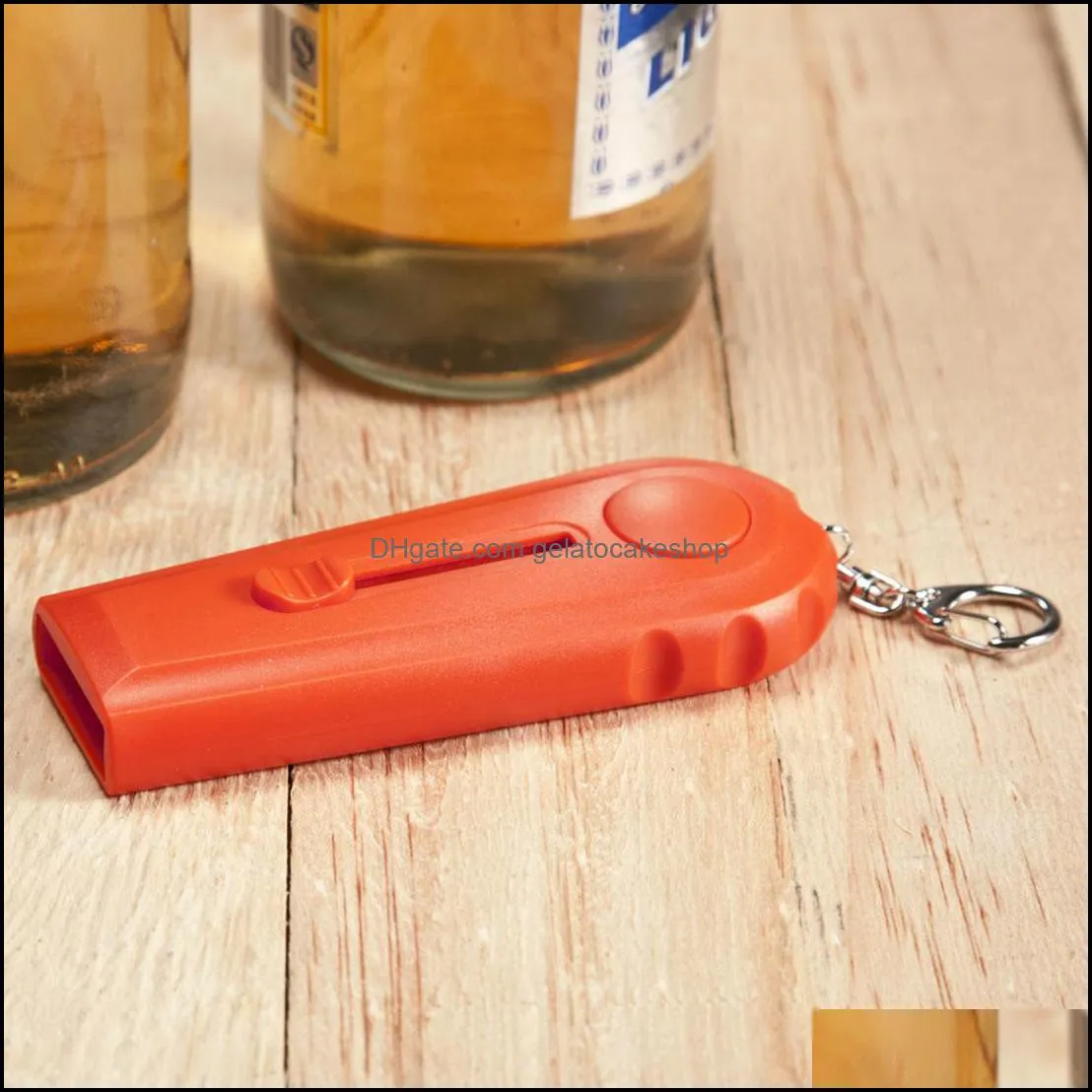 wholesale Cap Zappa Bottle Opening Creative Plastic Ejection Beer Bottle Opener Kitchen Tool with Handy Key Chain Party RRD6893