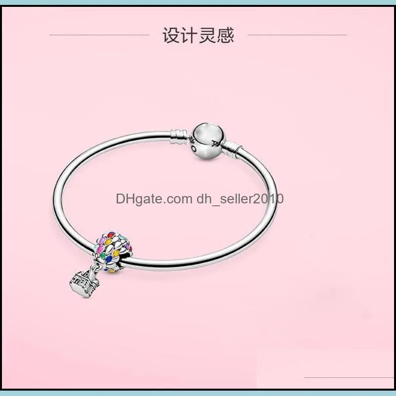 summer s925 sterling silver beads up house balloons charms fit original pans bracelets women diy jewelry