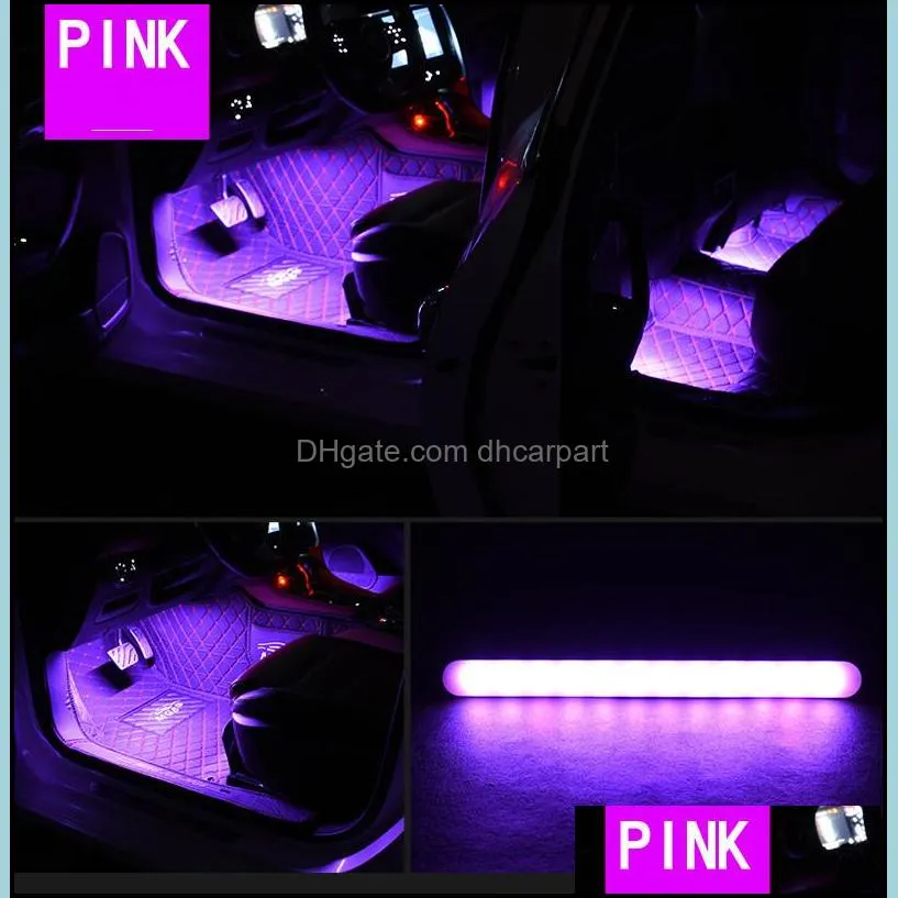 New Arrival 5050smd Car Foot Light Music Voice Control LED Lamp Colorful Car LED Strip Light RGB Atmosphere Light For Car