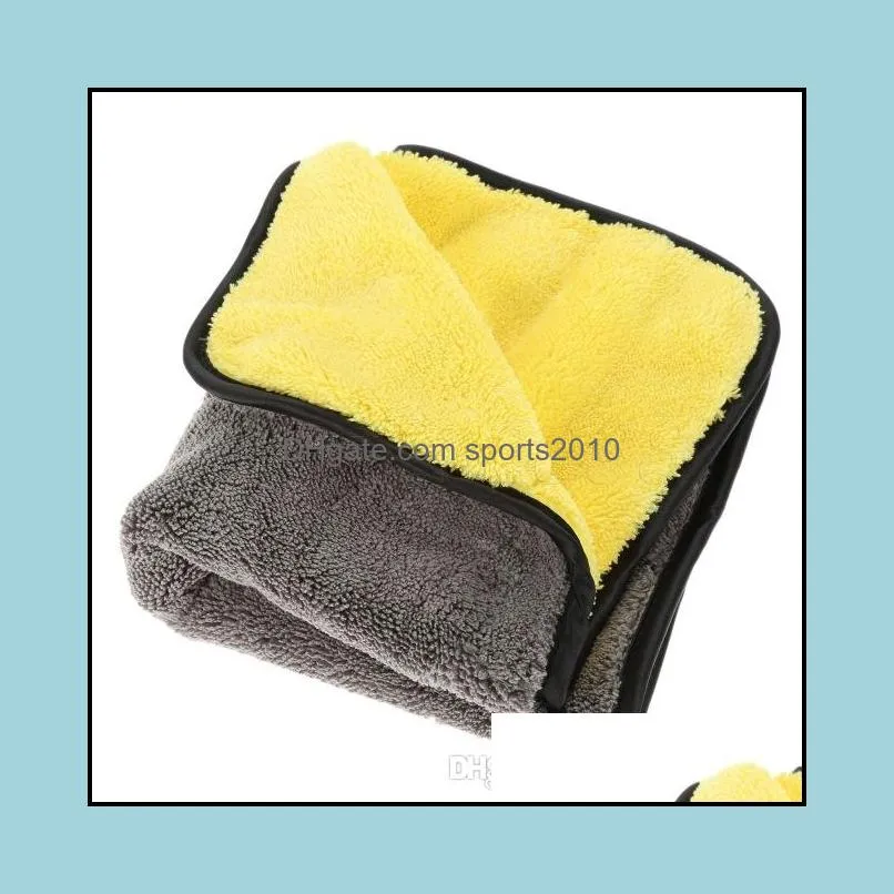 45cm x 38cm 800gsm durable super thick plush microfiber car cleaning cloths car care microfibre wax polishing detailing towels