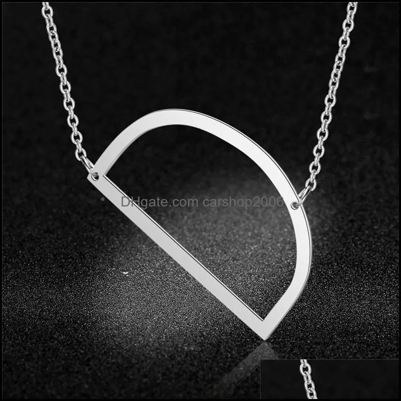 Large Alphabet Necklace Personalized Gold Big Letter Chain Stainless Steel A-Z Pendant Necklaces Hip Hop Jewelry for Women
