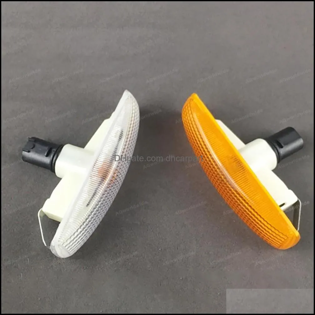 2pcs Clear Side Marker Repeater Light 1 Pair Replacement forLand Rover LR3 / Discovery 3 2005-2009 LR007954