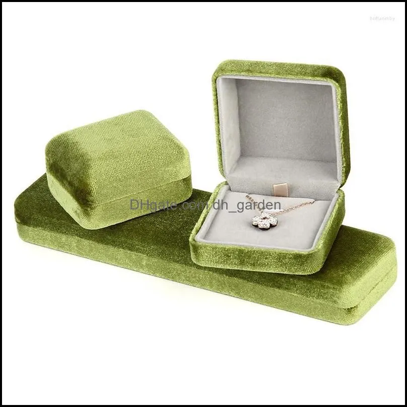 jewelry pouches fashion flannel packing box storage proposal ring pendant necklace gift packaging case special wholesale