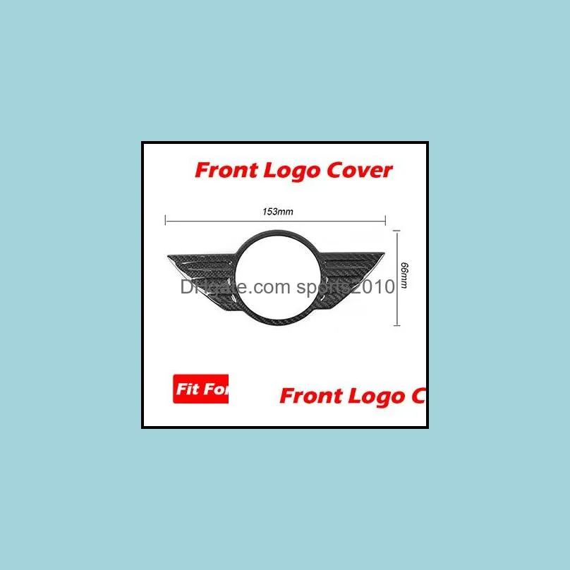Kipalm Real Carbon Fiber Badge Logo Emblem Decal Cover Sticker For Mini Cooper R55 R56 R57 R58 R59 R60 R61 F54 F55 F56