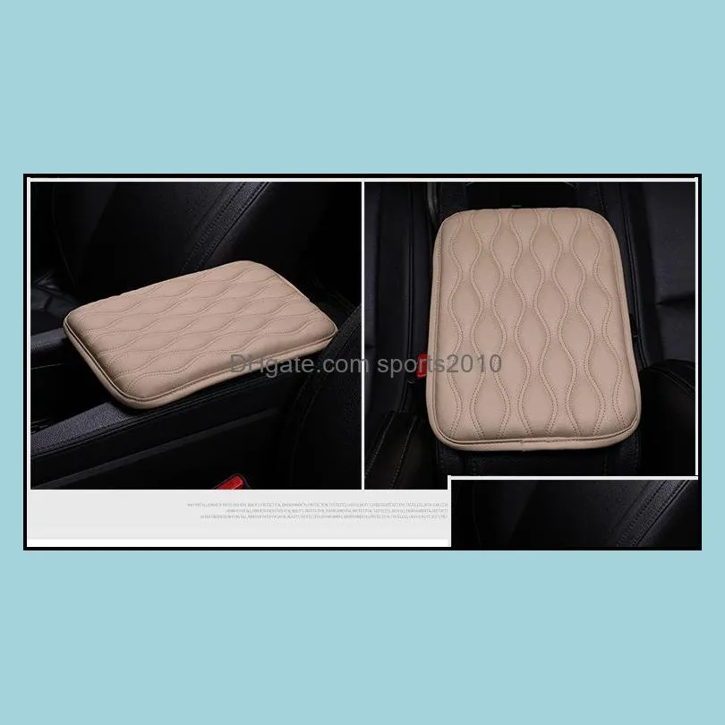 Soft Leather Car Armrest Pad Mat Seat Central Console Cover Car Interior Accessories Universal Size Waterproof