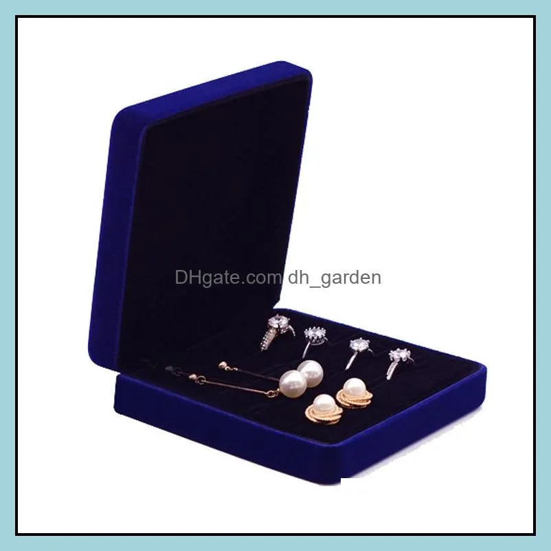 jewelry pouches high-grade velvet storage box ring earrings collection portable