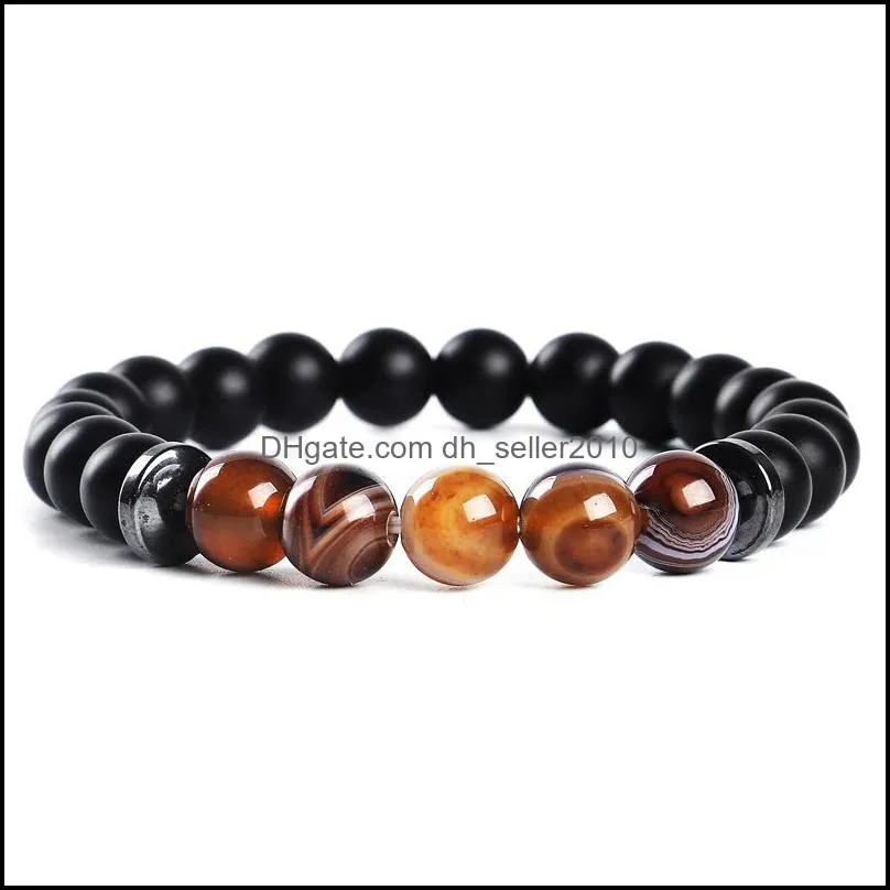 minimalist 7 chakra balance yoga beads bracelet for men 8mm tiger eye natural stone agate hematite charms lava bracelets stretch 232