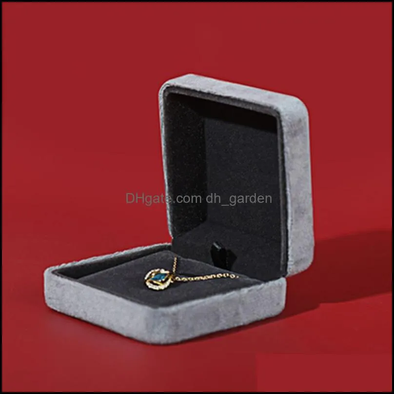 jewelry pouches fashion flannel packing box storage proposal ring pendant necklace gift packaging case special wholesale