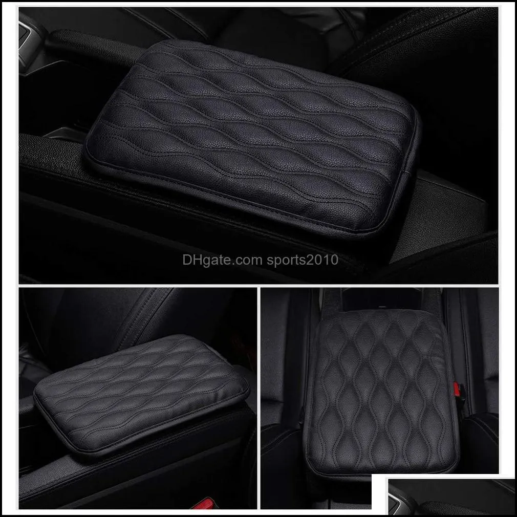 Center Console Pad, Black Car Armrest Pad Car Armrest Seat Box Cover Protector for Most Vehicle, SUV, Truck, Car