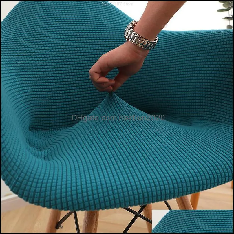 Chair Covers 1Pc Polar Fleece High Arm Cover For Eames Chairs Blue Dining Seat Protector Slipcover Home El