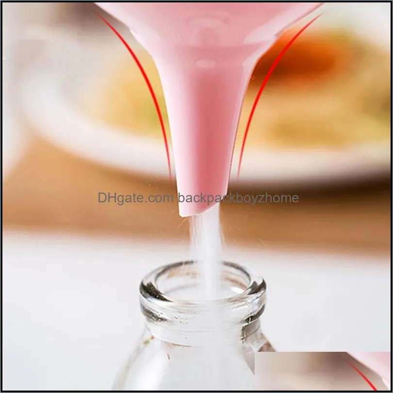 2pcs/set Kitchen Cherry Blossom Style Funnels Home Olive Oil Condiments Liquid Powder Dispenser Kitchen Accessories