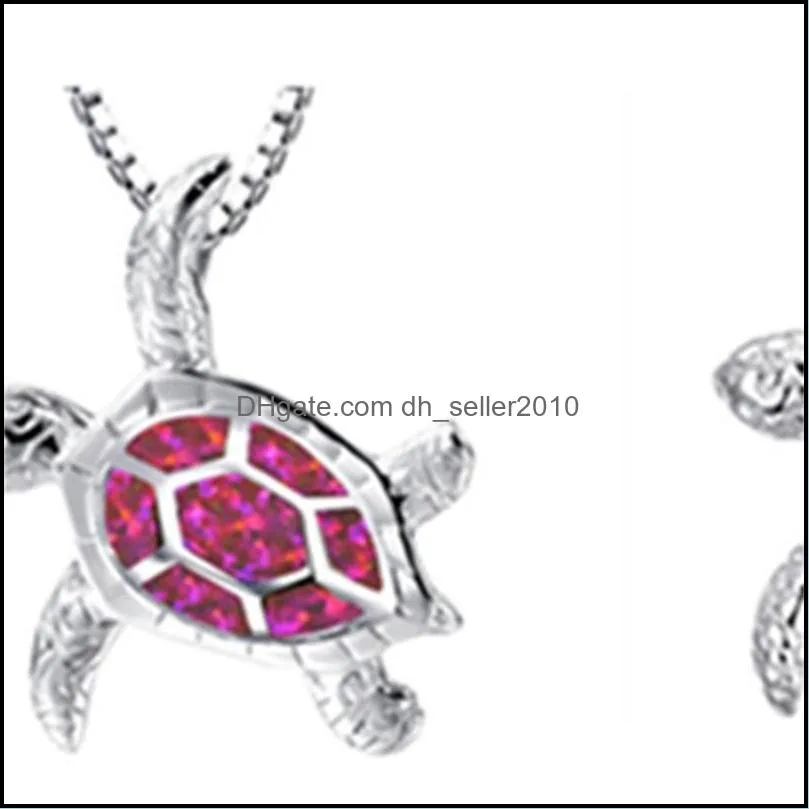opal necklace turtle pendant jewelry for woman pendant necklaces 1813 q2