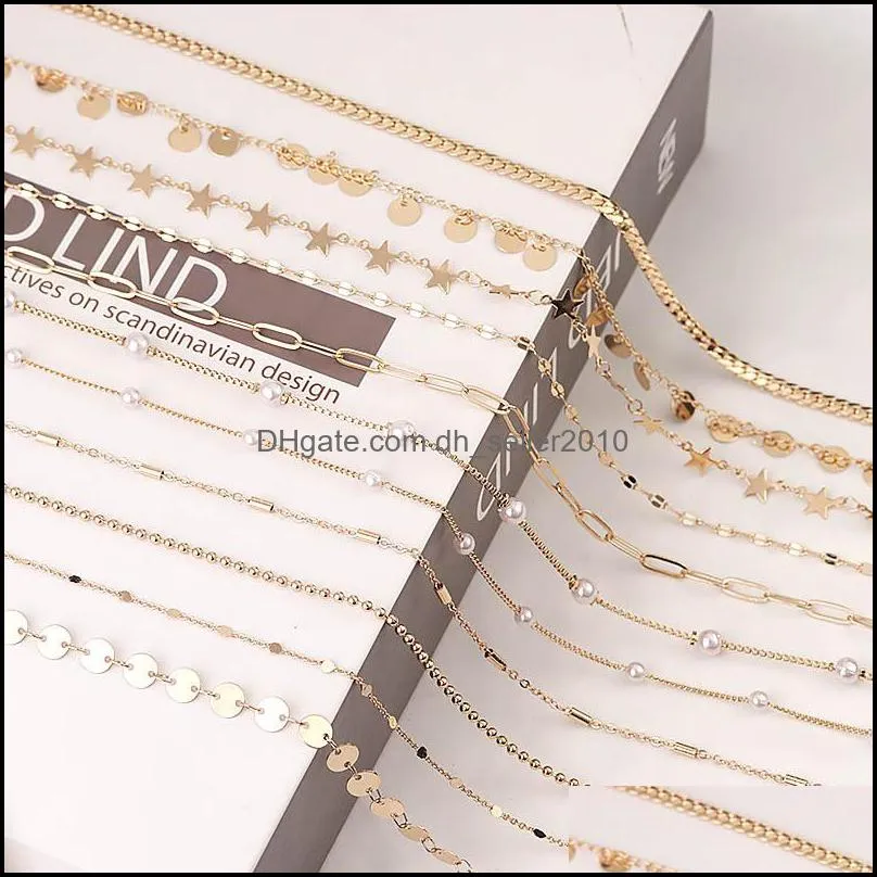 2m round star beads chain bulk chain gold oval link bulk chains diy wallet chain jewelry necklace making handmade accessories 782 t2