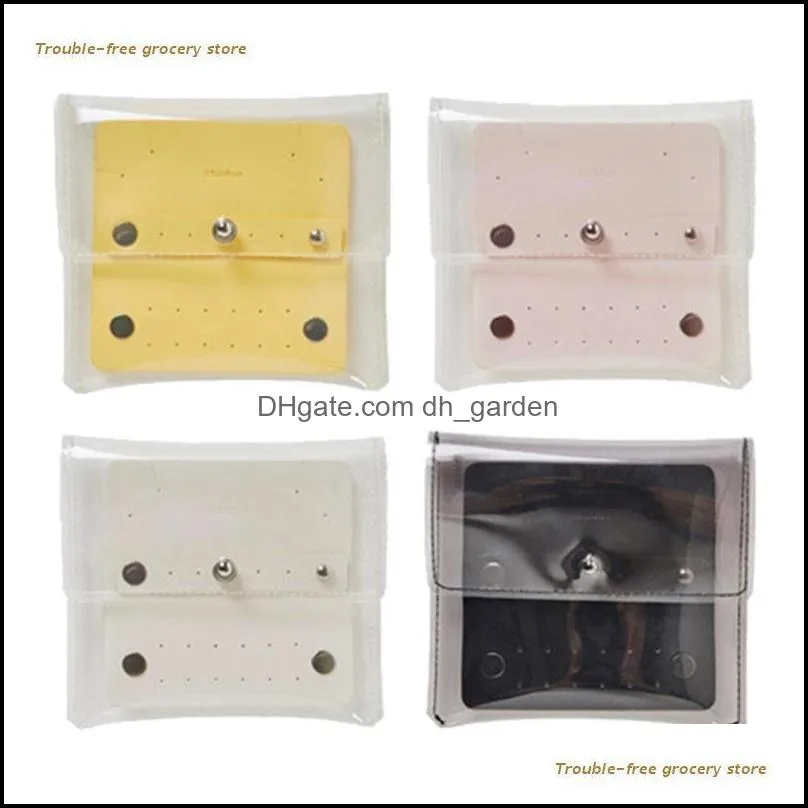 Jewelry Pouches Bags Transparent Earring Storage Box Small Portable Travel Display BagJewelry