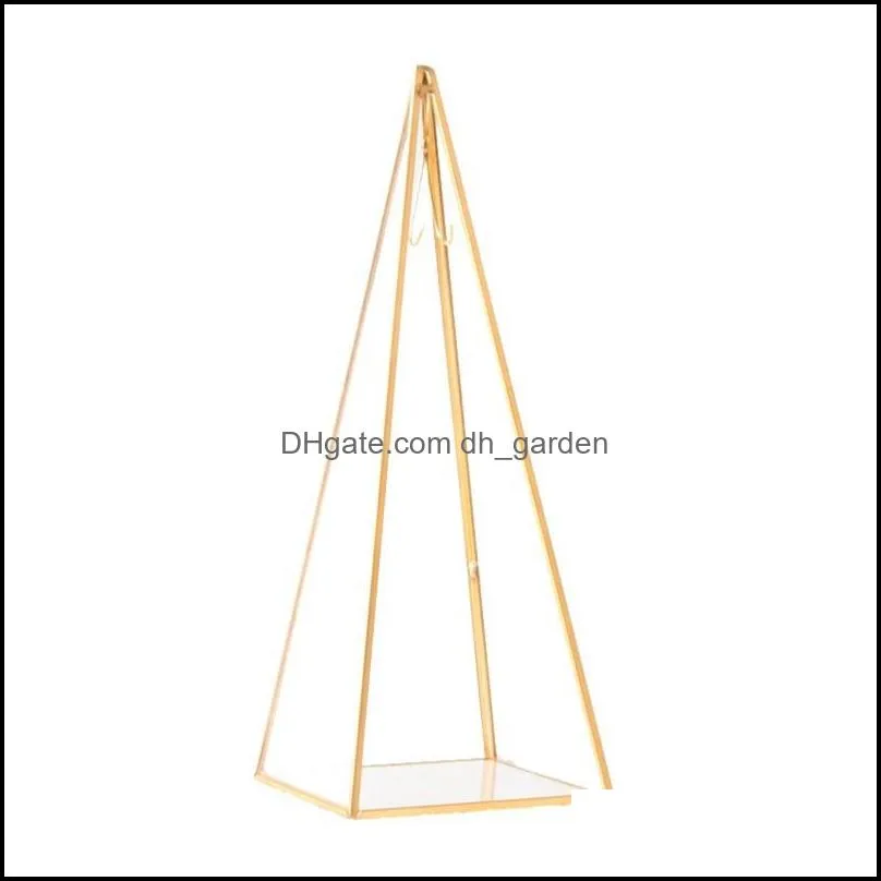 jewelry pouches bags u2jf geometric display multi-functional glass gold brass stand rack brit22