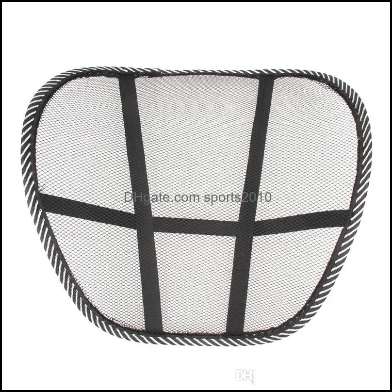 black mesh cloth car seat cushion lumbar waist support lumbar pillow automobiles office chair relief back pain auto accessories