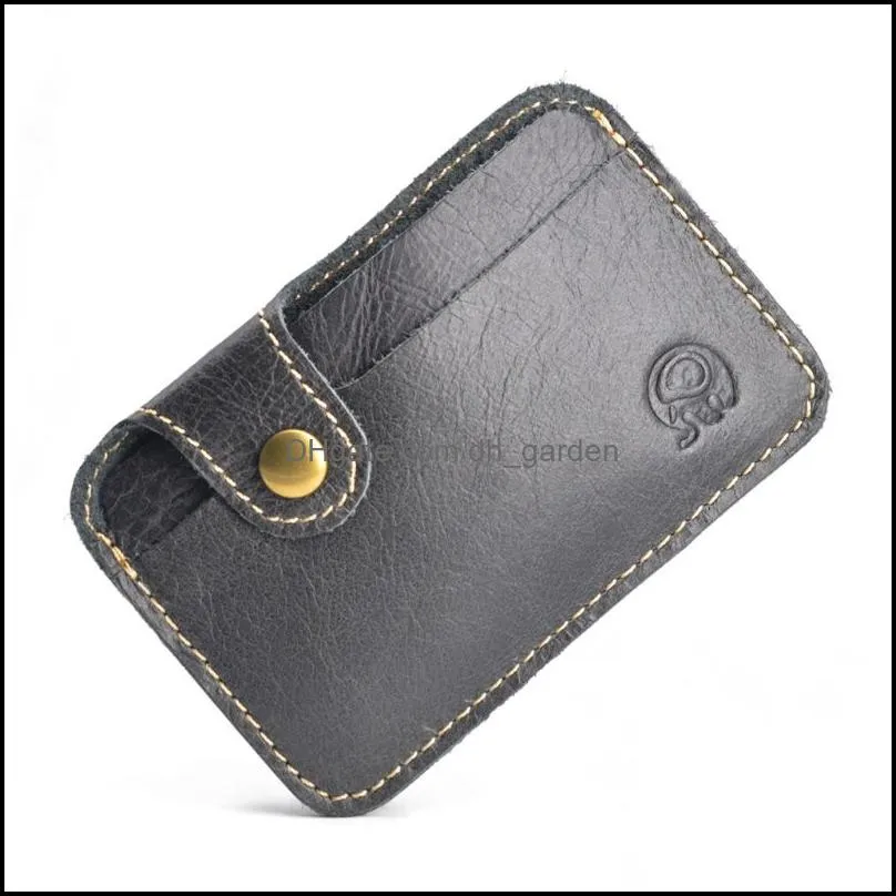 jewelry pouches 066c fashion men business small leather wallet coin purse holder change case