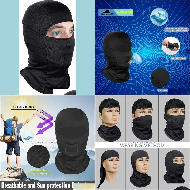 Achiou Balaclava Face Mask UV Protection for Men Women motorcycle Ski Sun Hood Tactical Masks
